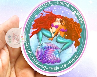 Little Mermaid Ariel Bright Young Women Waterproof Vinyl Sticker Laptop Decal