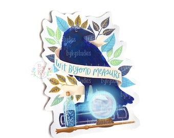 Raven House Wizarding World School Book Lover Waterproof Vinyl Sticker Decal