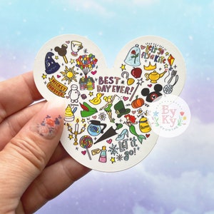 Mickey Minnie oren Disney Doodle vinyl sticker