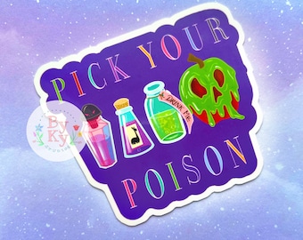 Pick Your Poison Villain Vinyl Sticker