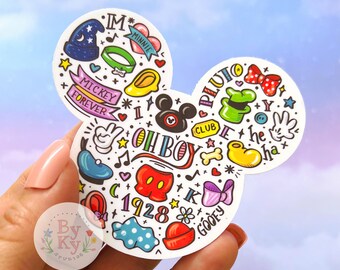 Fab Five Mickey Goofy Plutón Minnie impermeable vinilo pegatina portátil calcomanía
