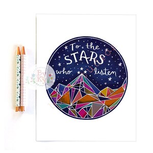 ACOTAR 'To The Stars' Art Print, Sarah J Maas Illustration image 2