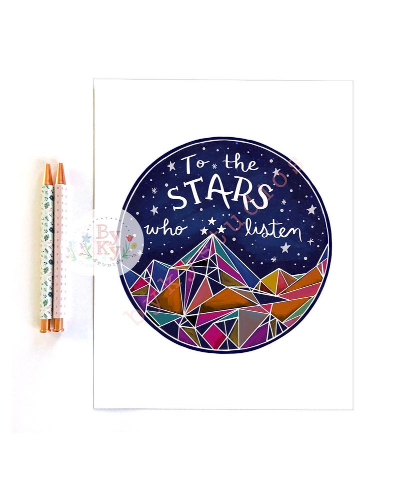 ACOTAR 'To The Stars' Art Print, Sarah J Maas Illustration image 2