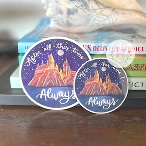 Wizarding World School Castle 'Always' Potter Quote Book Lover Vinyl Sticker Decal