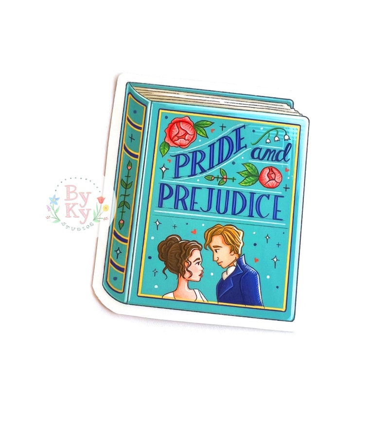 Pride and Prejudice Book Lover Jane Autsen Waterproof Vinyl Sticker Laptop Decal image 3