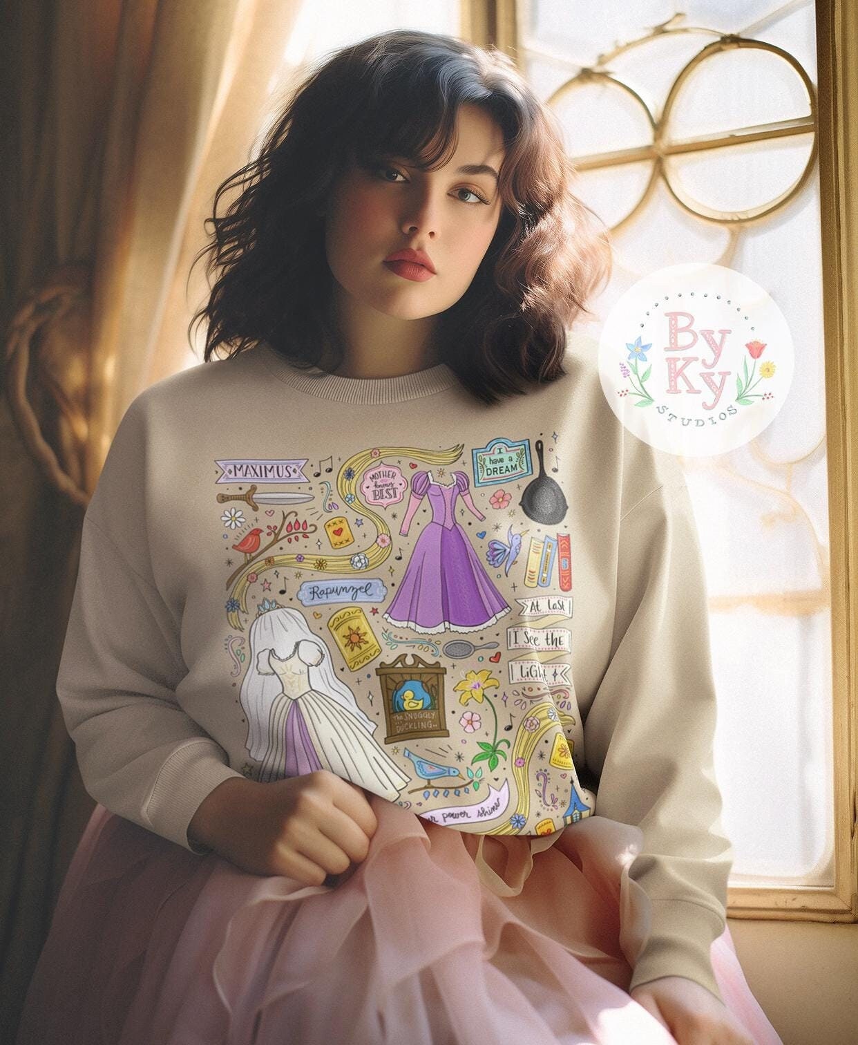 Aurora Sleeping Beauty Princess Unisex Heavy Crewneck Sweatshirt