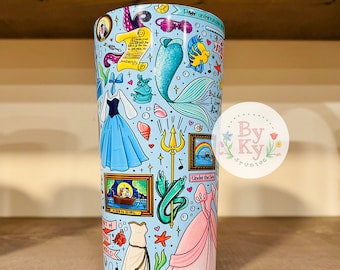 Ariel Princess Little Mermaid Stainless Steel Hot and Cold Tumbler 20oz