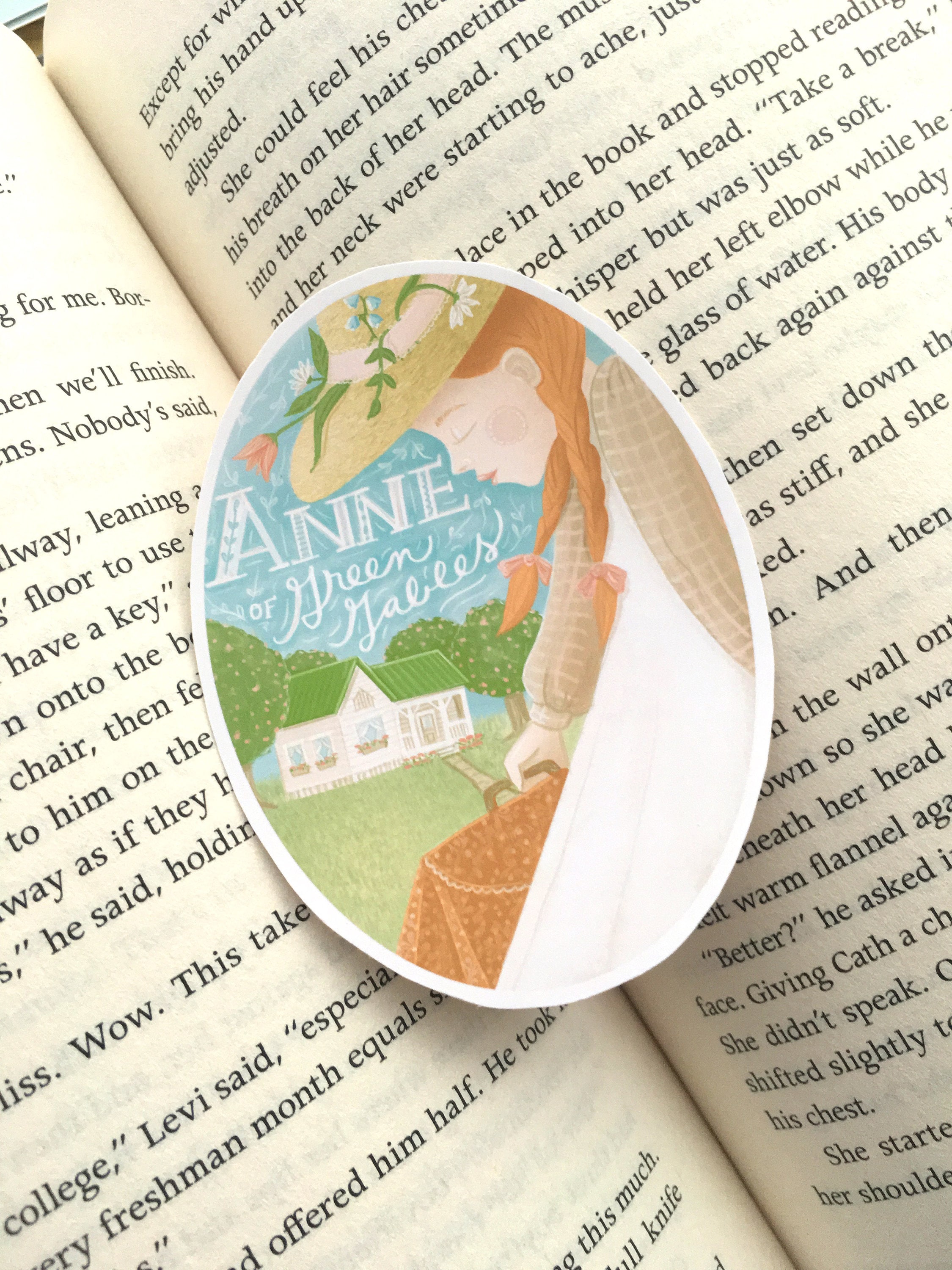 VINYL STICKER - Anne of Green Gable Anne Shirley Book Lover Reader Fa…
