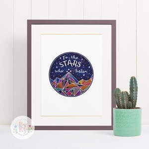 ACOTAR 'To The Stars' Art Print, Sarah J Maas Illustration image 1