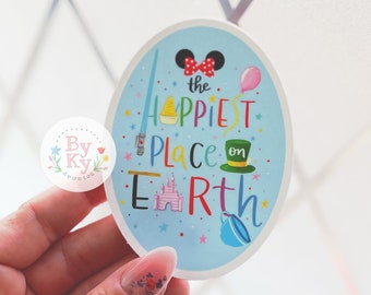 The Happiest Place On Earth Vinyl Sticker Decal