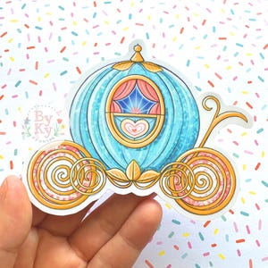 Cinderella&#39;s Princess Pumpkin Carriage Vinyl Sticker Decal
