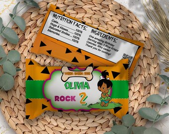 EDITABLE Pebbles Rice Krispies Wrappers, African Pebbles, 0.78oz, birthday favors, Digital, INSTANT