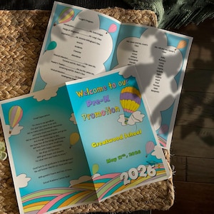 2026 PROMOTION Program, hot air balloon, adventure awaits, kindergarten, Any Grade, pre-k, 1st grade, 2nd grade, 3rd grade, 4th grade, 5th