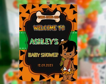 Editable Bam Bam Welcome Sign, baby shower, Bam Bam Birthday, African American, DIGITAL, Welcome Sign, Instant, PRINTABLE