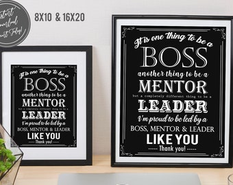 Boss appreciation, boss's day, It's one thing to be a boss printable, gift, christmas gift, employer, co-worker, manager, instant download