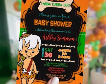 EDITABLE Bam Bam Baby shower Invitación, set de baby shower, Tarjeta de agradecimiento, Descarga instantánea, DIGITAL, IMPRIMIBLE