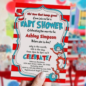 Editable Baby Shower Invitation, red blue baby shower, cartoon, template, twins baby shower invitation, digital files, Instant download