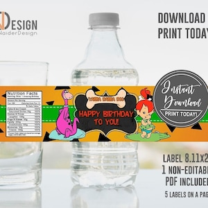 Pebble water bottle label, water bottle label, chalkboard, digital files, instant download, not editable, printable, PWO