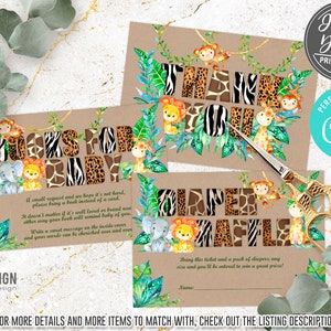 EDITABLE Safari Baby Shower Invitation boy, Jungle baby shower invitation, Elephant invitation, monkey, giraffe, lion, DIGITAL, template image 3