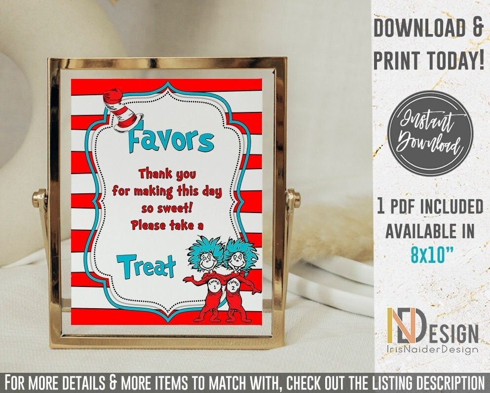 Favors sign, baby shower, Red Blue baby shower, baby shower sign, Treat sign, Favors table, thing, twins, instant download, DIGITAL, PDF