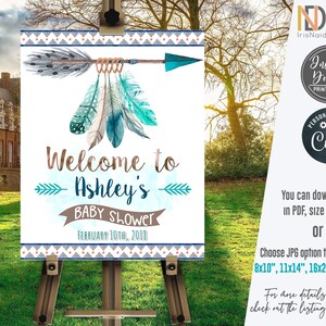 EDITABLE Tribal Baby Shower Invitation, Aztec Baby Shower Invitation ...