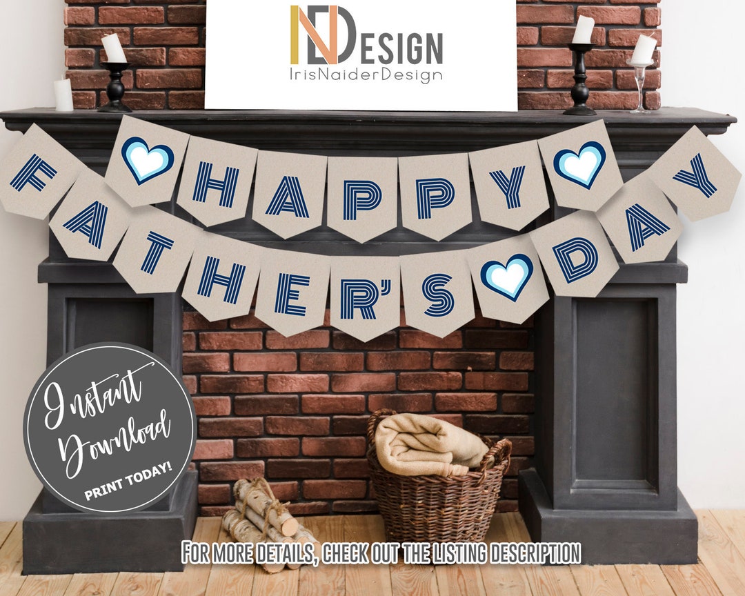 Happy Father's Day Banner Father's Day Decor - Etsy