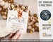 EDITABLE Teddy bear baby shower invitation,  neutral Set, Welcome sign, brow, gold, bear with balloons, digital, printable, template,INSTANT 