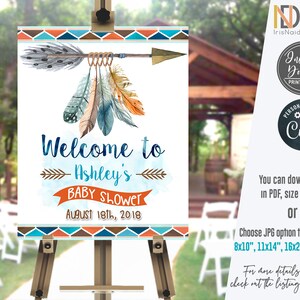 EDITABLE Tribal Baby Shower Invitation, Aztec Baby Shower Invitation ...