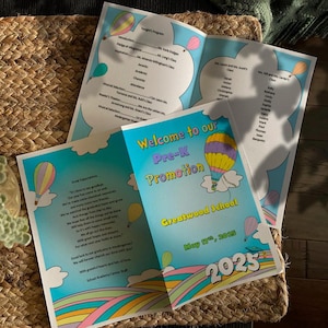 2025 PROMOTION Program, hot air balloon, adventure awaits, kindergarten, Any Grade, pre-k, 1st grade, 2nd grade, 3rd grade, 4th grade, 5th