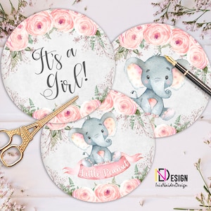 Elephant centerpieces, baby shower centerpiece, girl, little peanut centerpiece, baby shower decoration, printable, instant download,digital