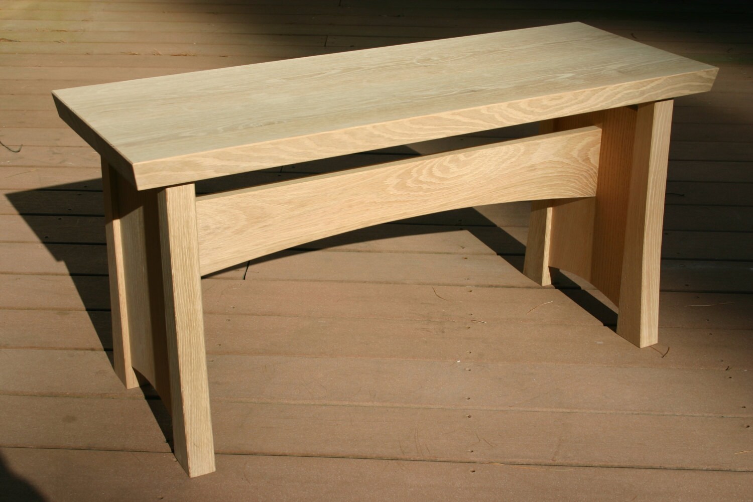 White Oak Hall Bench Etsy