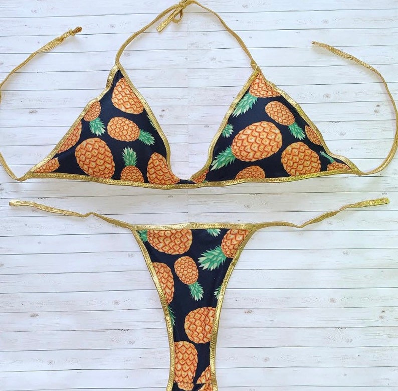 womens pineapple bikini