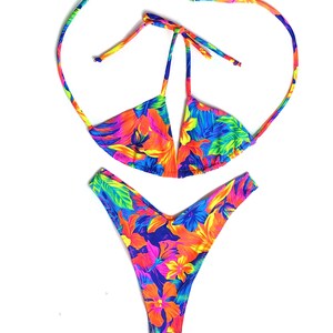 Thong Bikini Floral Bikini Set Bathing Suits Women image 4