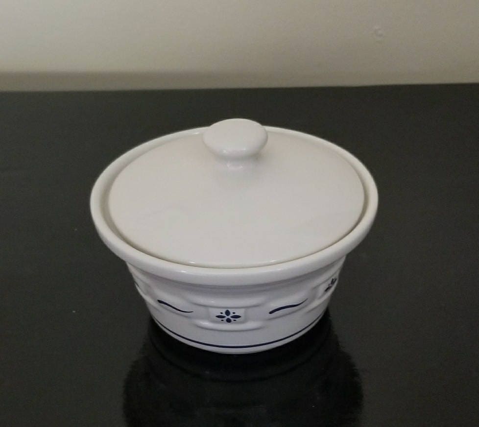 Longaberger pottery small bowl with lid 6inches by 4.5 inches Etsy