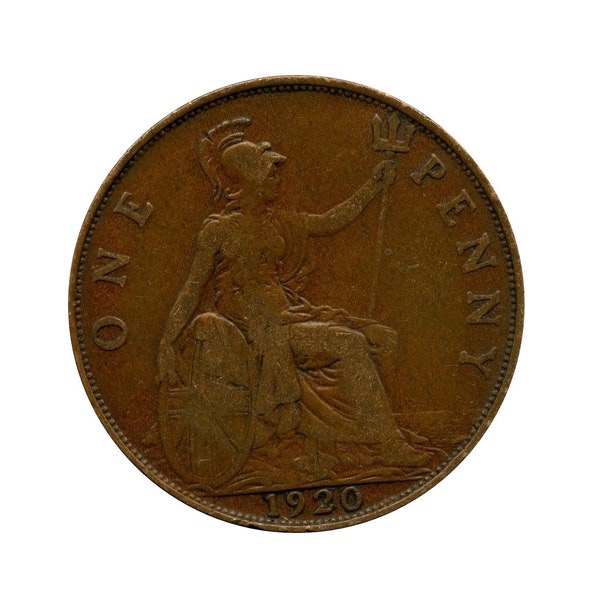 1920 One Penny Coin Great Britain From King George V , Perfect for Birthdays ,Anniversary or Craft and Jewellery