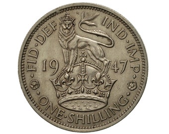 1947 English Shilling Coin Great Britain From King George VI, Perfect for Birthdays , Anniversary or Craft and Jewellery