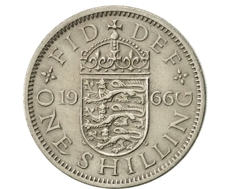 1966 English Shilling Coin Great Britain From Queen Elizabeth 2nd, Perfect for Birthdays , Anniversary or Craft and Jewellery