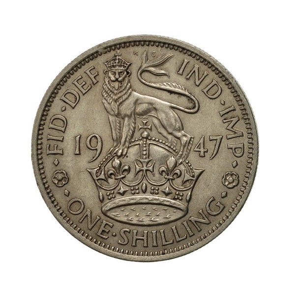 1947 English Shilling Coin Great Britain From King George VI, Perfect for Birthdays , Anniversary or Craft and Jewellery