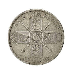 1921 Florin / Two Shilling Coin Great Britain From King George V, Perfect for Birthdays , Anniversary or Craft and Jewellery