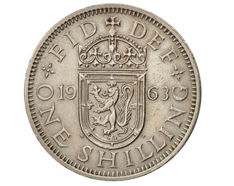 1963年英国シリング硬貨：白銅ニッケル製英語版、工芸品または