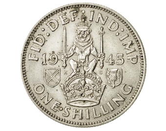 1945 Scottish Shilling Coin Great Britain From King George VI, Perfect for Birthdays , Anniversary or Craft and Jewellery