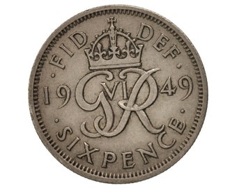 スペイン語　フランシスコ・デ・ケベード　著: JAMES O. CROSBY 1949 Sixpence Coin Great Britain From King George VI