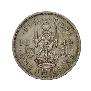 1949 Scottish Shilling Coin Great Britain From King George VI, Perfect for Birthdays , Anniversary or Craft and Jewellery
