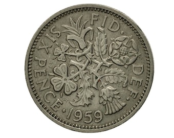 1967 OR six pence 6D pièce Boutons de manchette hommes 50th anniversaire