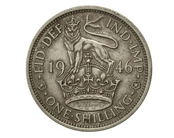 1946 English Shilling Coin Great Britain From King George VI, Perfect for Birthdays , Anniversary or Craft and Jewellery