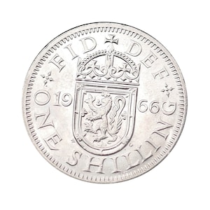 1966 Scottish Shilling Coin Great Britain From Queen Elizabeth 2nd, Perfect for Birthdays , Anniversary or Craft and Jewellery