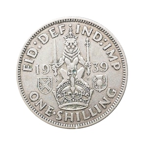 1939 Scottish Shilling Coin Great Britain From King George VI, Perfect for Birthdays , Anniversary or Craft and Jewellery