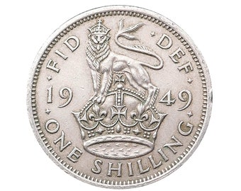 1949 English Shilling Coin Great Britain From King George VI, Perfect for Birthdays , Anniversary or Craft and Jewellery