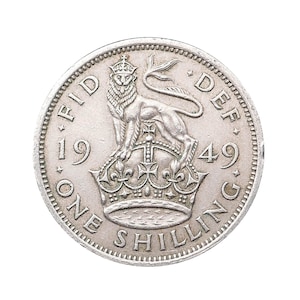 1949 English Shilling Coin Great Britain From King George VI, Perfect for Birthdays , Anniversary or Craft and Jewellery