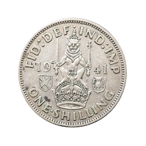 1941 Scottish Shilling Coin Great Britain From King George VI, Perfect for Birthdays , Anniversary or Craft and Jewellery